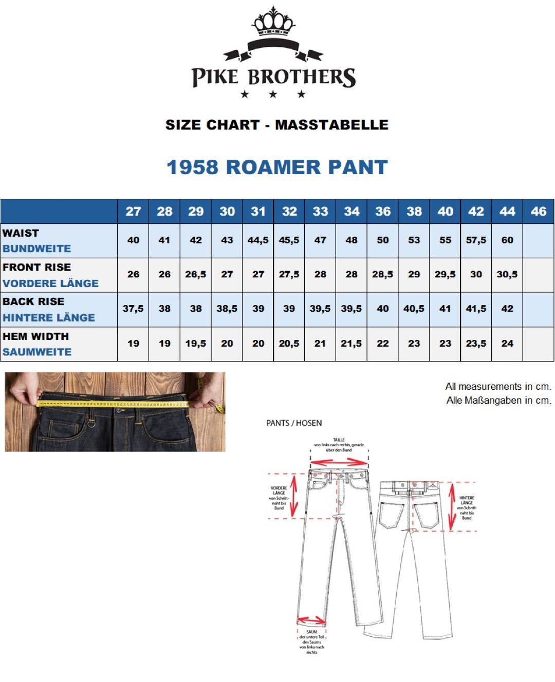 1958 Roamer Pant 15oz indigo | L32 | W38 | P0101-11-0001-W38-L32